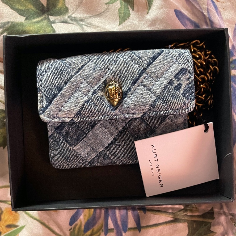 Kurt Geiger Denim Patchwork Crossbody Bag